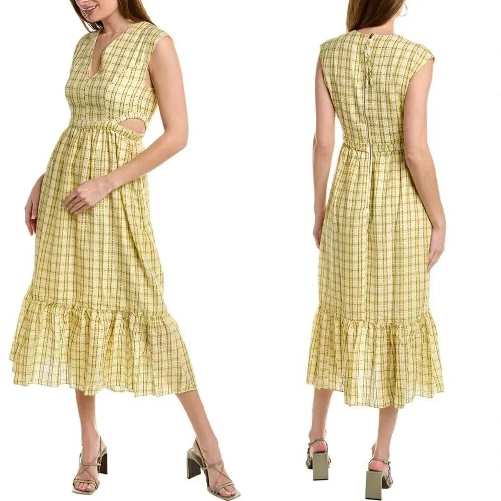 Marie Oliver Simone Silk-Blend Midi Dress 4